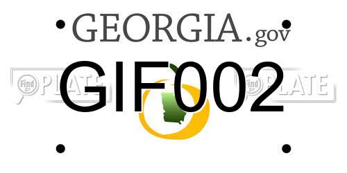 GIF002 Georgia License Plate
