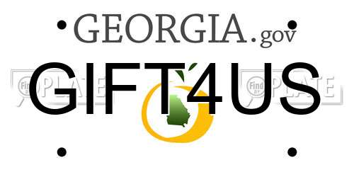 GIFT4US Georgia License Plate