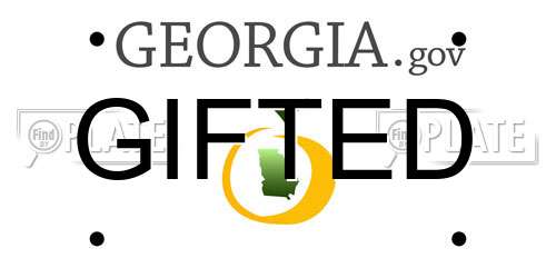 GIFTED Georgia License Plate