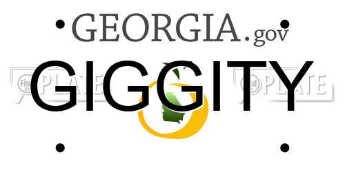 GIGGITY Georgia License Plate