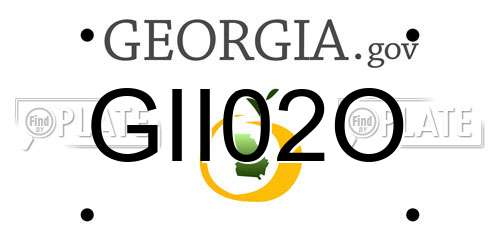 GII02O Georgia License Plate