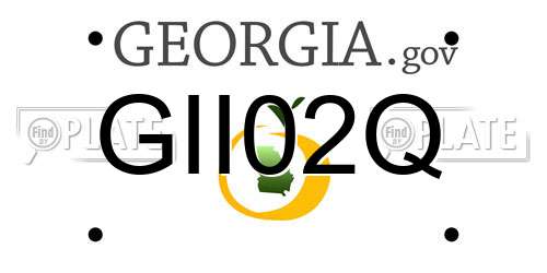 GII02Q Georgia License Plate