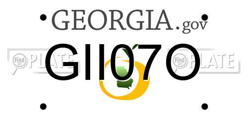 GII07O Georgia License Plate