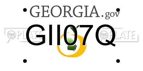 GII07Q Georgia License Plate