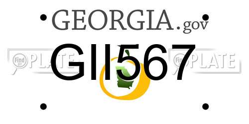 GII567 Georgia License Plate