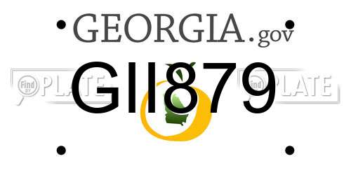 GII879 Georgia License Plate