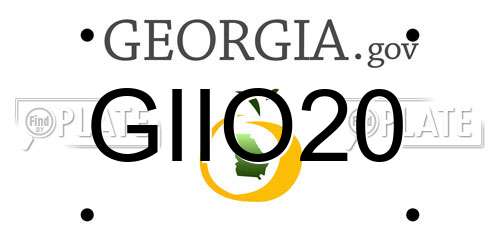 GIIO20 Georgia License Plate
