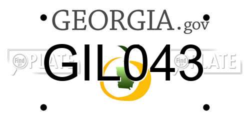 GIL043 Georgia License Plate