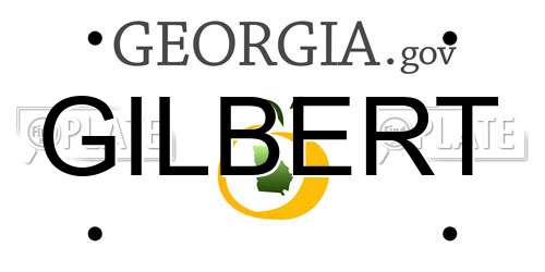 GILBERT Georgia License Plate