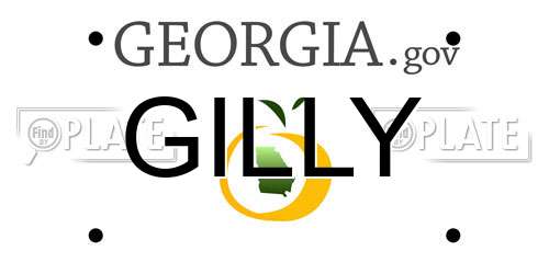 GILLY Georgia License Plate