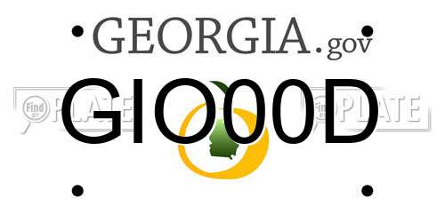 GIO00D Georgia License Plate