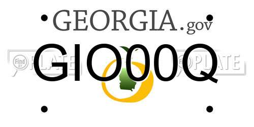 GIO00Q Georgia License Plate