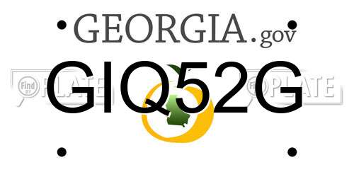 GIQ52G Georgia License Plate
