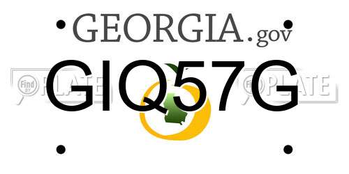 GIQ57G Georgia License Plate