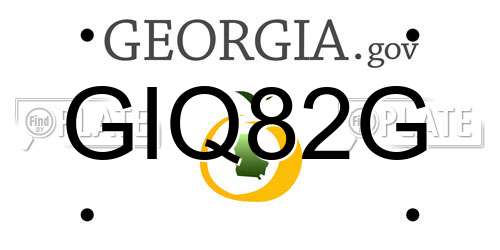 GIQ82G Georgia License Plate