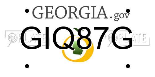 GIQ87G Georgia License Plate