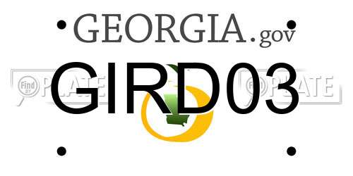 GIRD03 Georgia License Plate