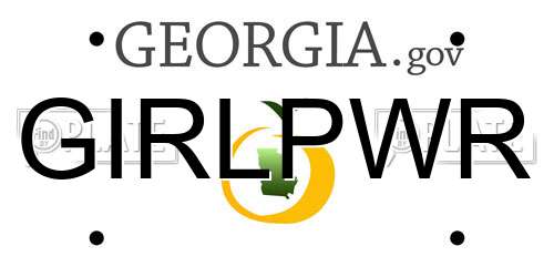 GIRLPWR Georgia License Plate