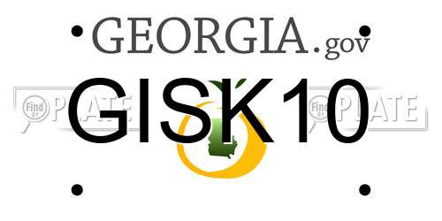 GISK10 Georgia License Plate
