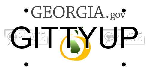 GITTYUP Georgia License Plate