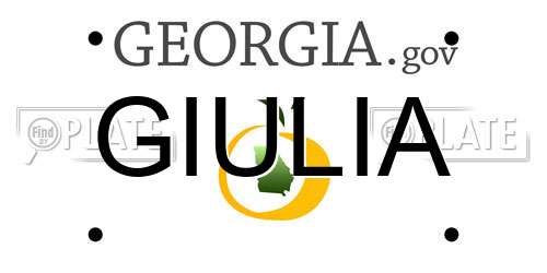 GIULIA Georgia License Plate