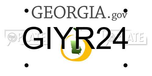 GIYR24 Georgia License Plate
