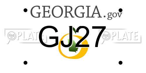 GJ27 Georgia License Plate
