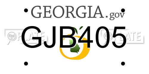 GJB405 Georgia License Plate