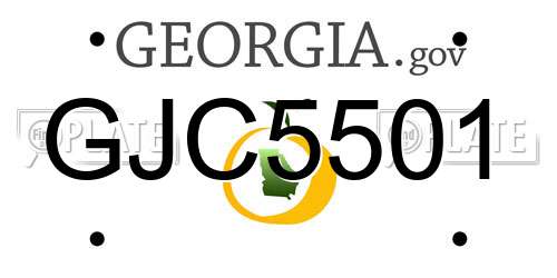 GJC5501 Georgia License Plate