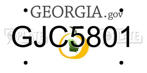 GJC5801 Georgia License Plate