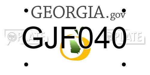GJF040 Georgia License Plate