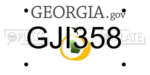 GJI358 Georgia License Plate