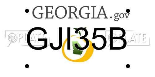 GJI35B Georgia License Plate