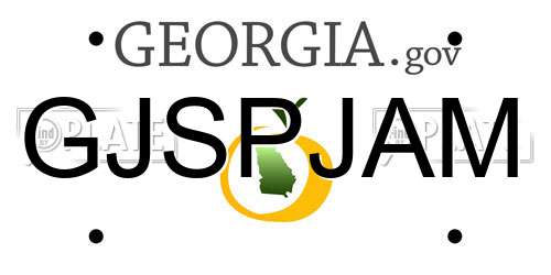 GJSPJAM Georgia License Plate