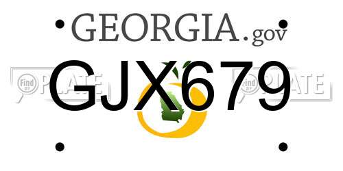 GJX679 Georgia License Plate