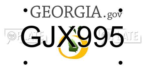 GJX995 Georgia License Plate