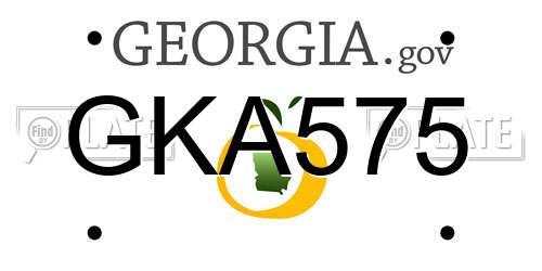 GKA575 Georgia License Plate