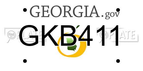 GKB411 Georgia License Plate