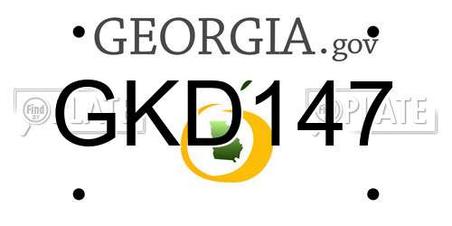 GKD147 Georgia License Plate