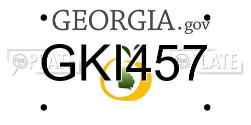 GKI457 Georgia License Plate