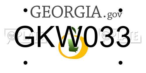 GKW033 Georgia License Plate