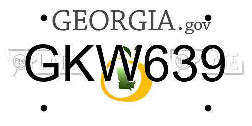 GKW639 Georgia License Plate
