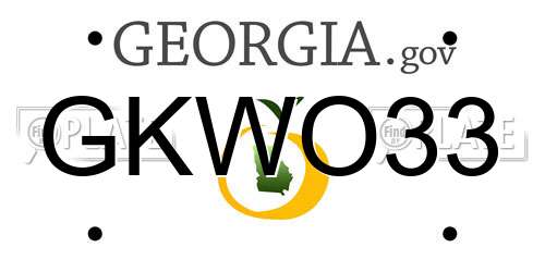 GKWO33 Georgia License Plate