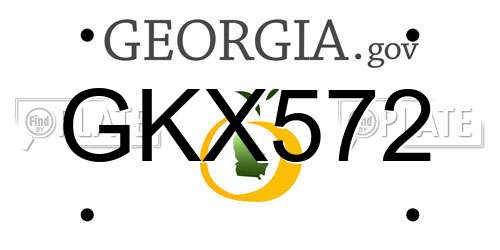 GKX572 Georgia License Plate