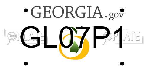GL07P1 Georgia License Plate