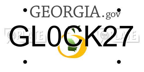 GL0CK27 Georgia License Plate
