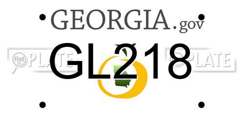 GL218 Georgia License Plate