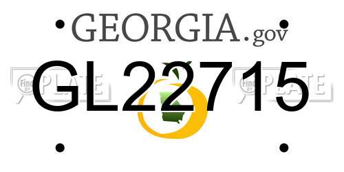 GL22715 Georgia License Plate