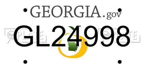GL24998 Georgia License Plate