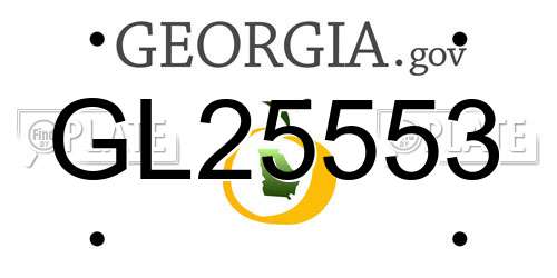 GL25553 Georgia License Plate